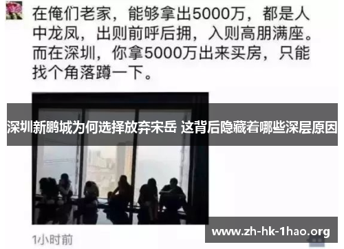 深圳新鹏城为何选择放弃宋岳 这背后隐藏着哪些深层原因