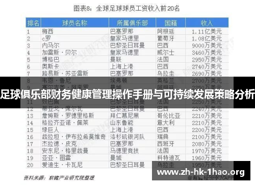 足球俱乐部财务健康管理操作手册与可持续发展策略分析
